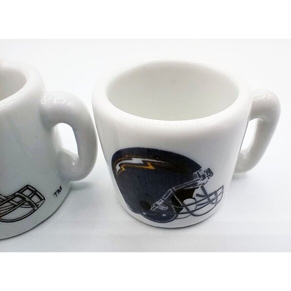 Miniature NFL Mugs Team Helmet Collectible Pair Browns Chargers Vintage 1.25 In - Picture 7 of 16